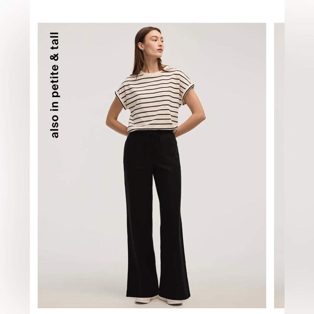 Reitmans Black Wide Leg, High Rise, Linen Pants